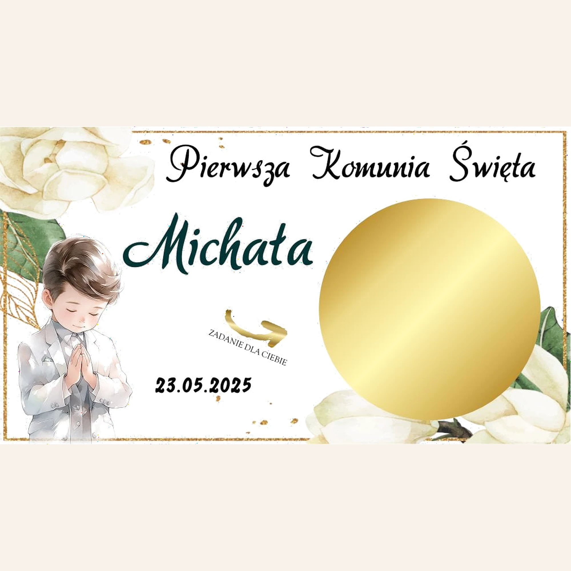 zdrapki na przyjęcie komunijne – „chopczyk” Zdrapki na przyjęcie komunijne – „CHOPCZYK”